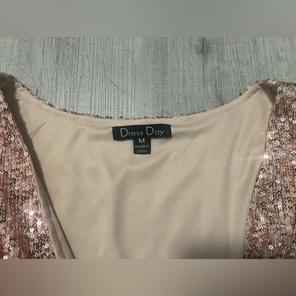 Rose Gold Sequin Romper - Picture 8 of 13